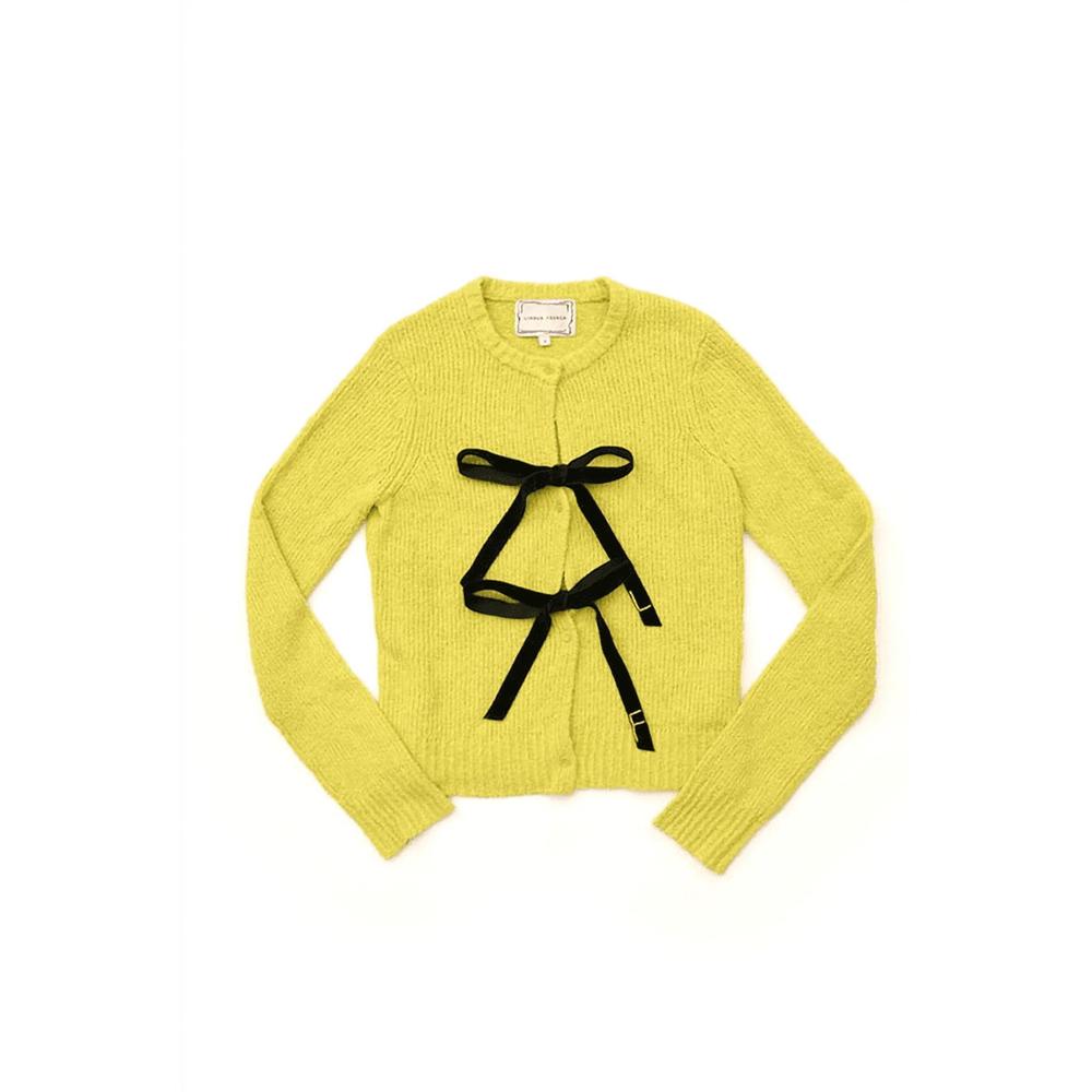 NEW LINGUA FRANCA willa cardigan in lemon mousse - Picture 3 of 3